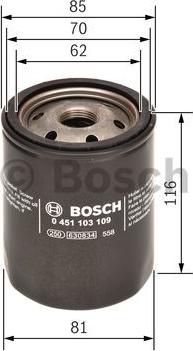 BOSCH 0 451 103 109 - Eļļas filtrs ps1.lv