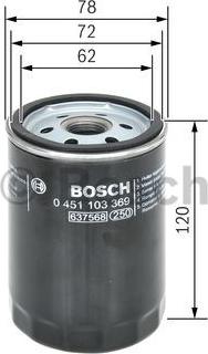 BOSCH 0 451 103 369 - Eļļas filtrs ps1.lv