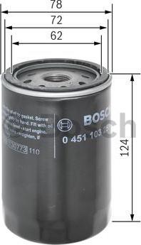 BOSCH 0 451 103 304 - Eļļas filtrs ps1.lv