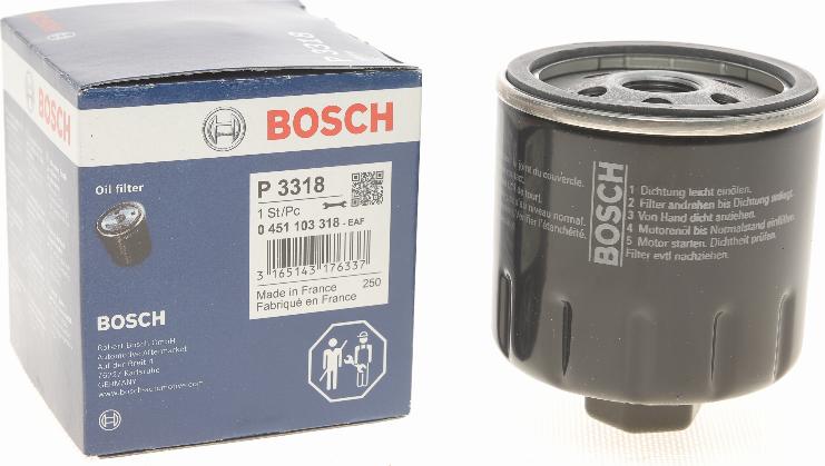 BOSCH 0 451 103 318 - Eļļas filtrs ps1.lv