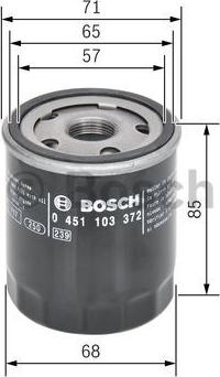 BOSCH 0 451 103 372 - Eļļas filtrs ps1.lv