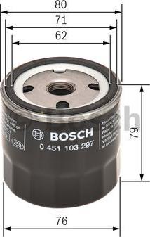 BOSCH 0 451 103 297 - Eļļas filtrs ps1.lv