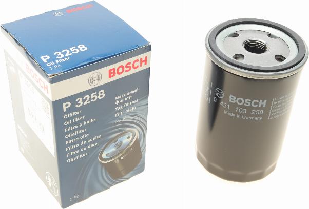 BOSCH 0 451 103 258 - Eļļas filtrs ps1.lv