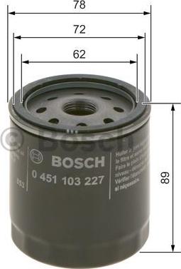 BOSCH 0 451 103 227 - Eļļas filtrs ps1.lv