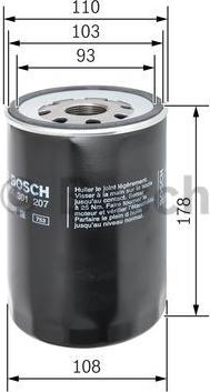 BOSCH 0 451 301 207 - Eļļas filtrs ps1.lv