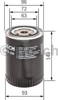 BOSCH 0 451 203 059 - Eļļas filtrs ps1.lv