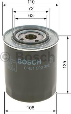 BOSCH 0 451 203 206 - Eļļas filtrs ps1.lv