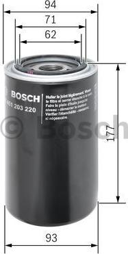 BOSCH 0 451 203 220 - Eļļas filtrs ps1.lv