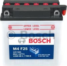 BOSCH 0 092 M4F 250 - Startera akumulatoru baterija ps1.lv