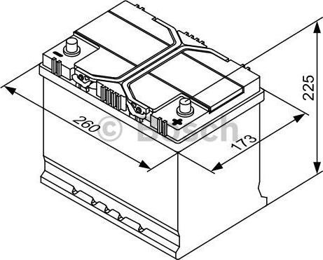 BOSCH 0 092 S40 260 - Startera akumulatoru baterija ps1.lv