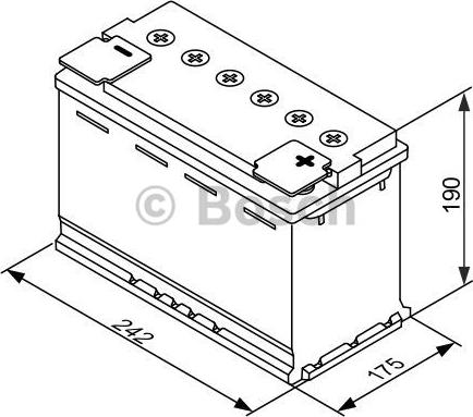 BOSCH 0 092 S60 050 - Startera akumulatoru baterija ps1.lv