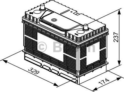 BOSCH 0 092 T30 500 - Startera akumulatoru baterija ps1.lv