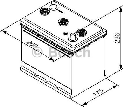 BOSCH 0 092 T30 610 - Startera akumulatoru baterija ps1.lv