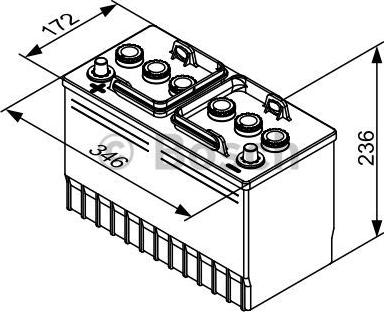 BOSCH 0 092 T30 350 - Startera akumulatoru baterija ps1.lv