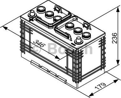 BOSCH 0 092 T30 370 - Startera akumulatoru baterija ps1.lv