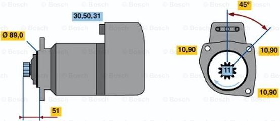 BOSCH 0 001 416 044 - Starteris ps1.lv