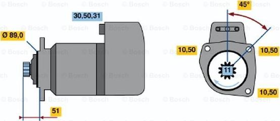 BOSCH 0 001 416 043 - Starteris ps1.lv