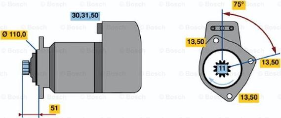 BOSCH 0 001 416 068 - Starteris ps1.lv