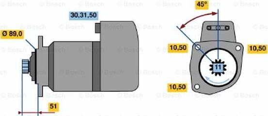 BOSCH 0 001 416 009 - Starteris ps1.lv