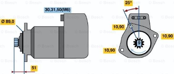 BOSCH 0 001 416 080 - Starteris ps1.lv