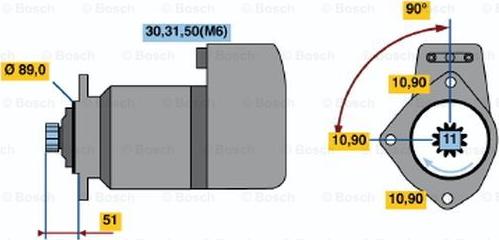 BOSCH 0 001 416 036 - Starteris ps1.lv