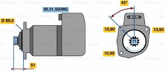 BOSCH 0 001 416 038 - Starteris ps1.lv