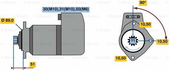 BOSCH 0 001 416 032 - Starteris ps1.lv