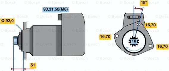 BOSCH 0 001 416 029 - Starteris ps1.lv