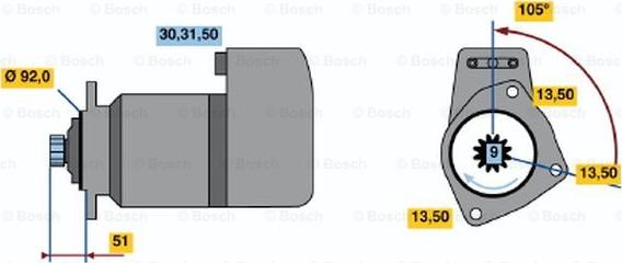 BOSCH 0 001 416 074 - Starteris ps1.lv