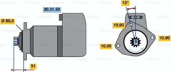 BOSCH 0 001 418 016 - Starteris ps1.lv