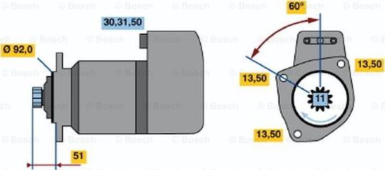 BOSCH 0 001 417 047 - Starteris ps1.lv