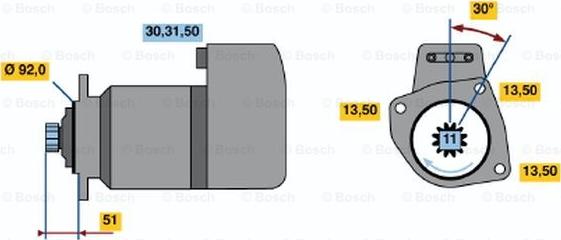 BOSCH 0 001 417 066 - Starteris ps1.lv