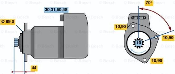 BOSCH 0 001 417 015 - Starteris ps1.lv