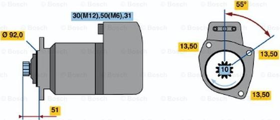 BOSCH 0 001 417 076 - Starteris ps1.lv