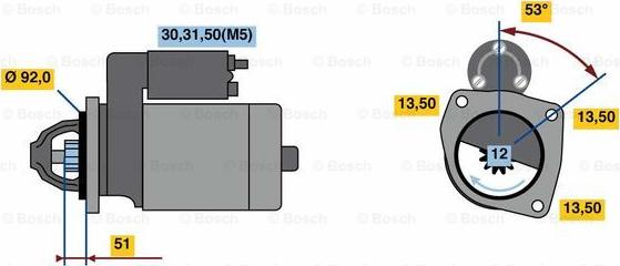 BOSCH 0 001 420 024 - Starteris ps1.lv