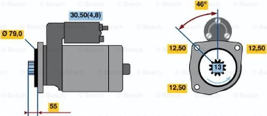 BOSCH 0 001 145 001 - Starteris ps1.lv