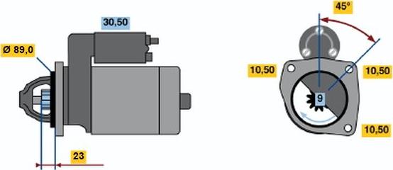 BOSCH 0001109046 - Starteris ps1.lv