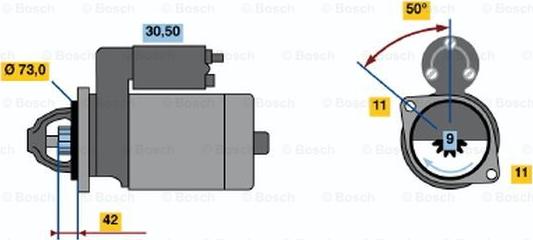 BOSCH 0 001 109 040 - Starteris ps1.lv