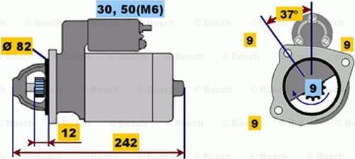 BOSCH 0 001 109 048 - Starteris ps1.lv