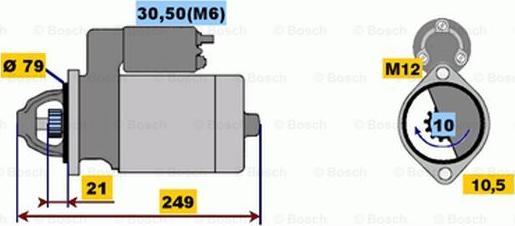 BOSCH 0 001 109 055 - Starteris ps1.lv