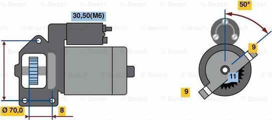 BOSCH 0 001 109 069 - Starteris ps1.lv