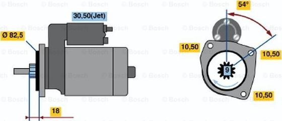 BOSCH 0 001 109 001 - Starteris ps1.lv