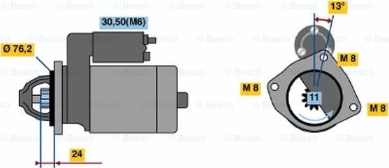 BOSCH 0 001 109 011 - Starteris ps1.lv