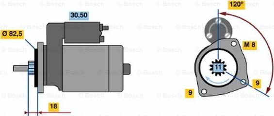 BOSCH 0 001 109 017 - Starteris ps1.lv