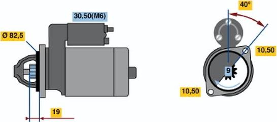 BOSCH 0001109031 - Starteris ps1.lv