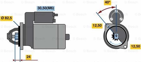 BOSCH 0 001 109 357 - Starteris ps1.lv