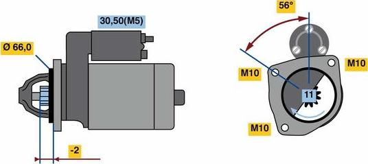 BOSCH 0 001 109 364 - Starteris ps1.lv