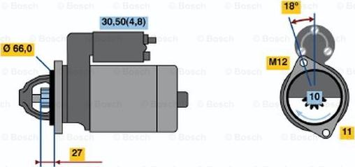 BOSCH 0 001 109 361 - Starteris ps1.lv