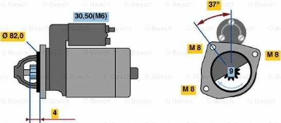 BOSCH 0 001 109 332 - Starteris ps1.lv