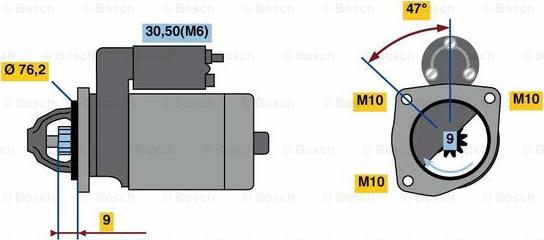 BOSCH 0 001 109 389 - Starteris ps1.lv